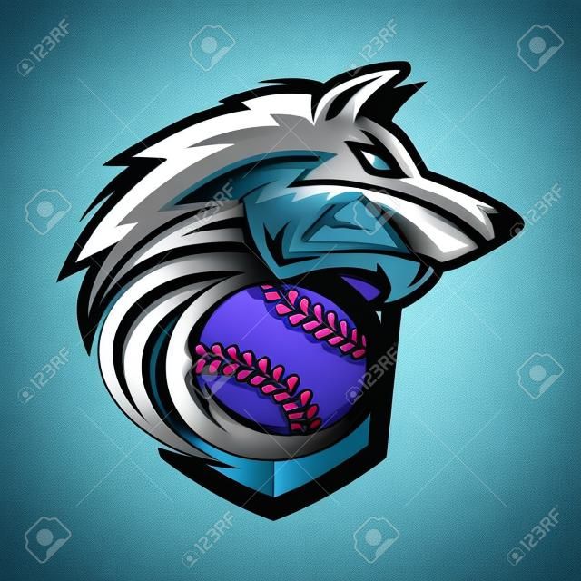 야구 늑대 팀 로고