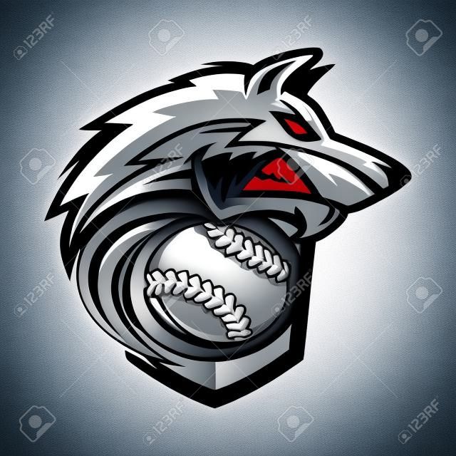 Logo de l'équipe de loup de baseball
