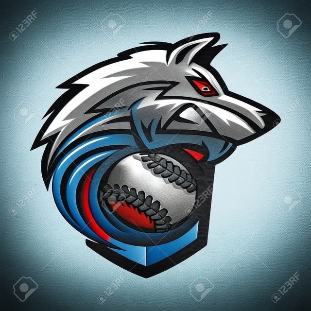 야구 늑대 팀 로고