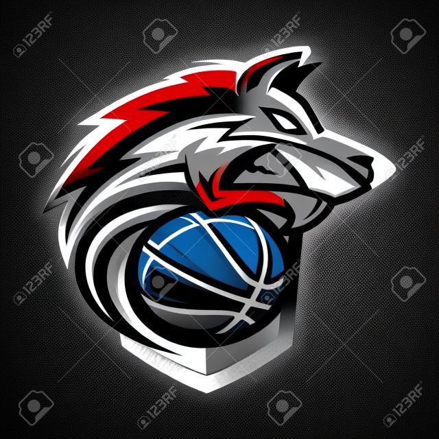 Logo della squadra del lupo di basket