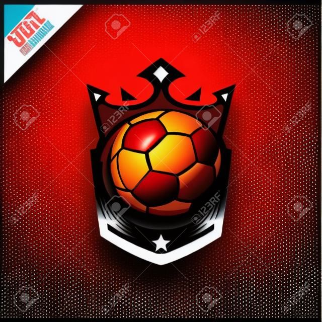 Voetbal Koning Logo Vector