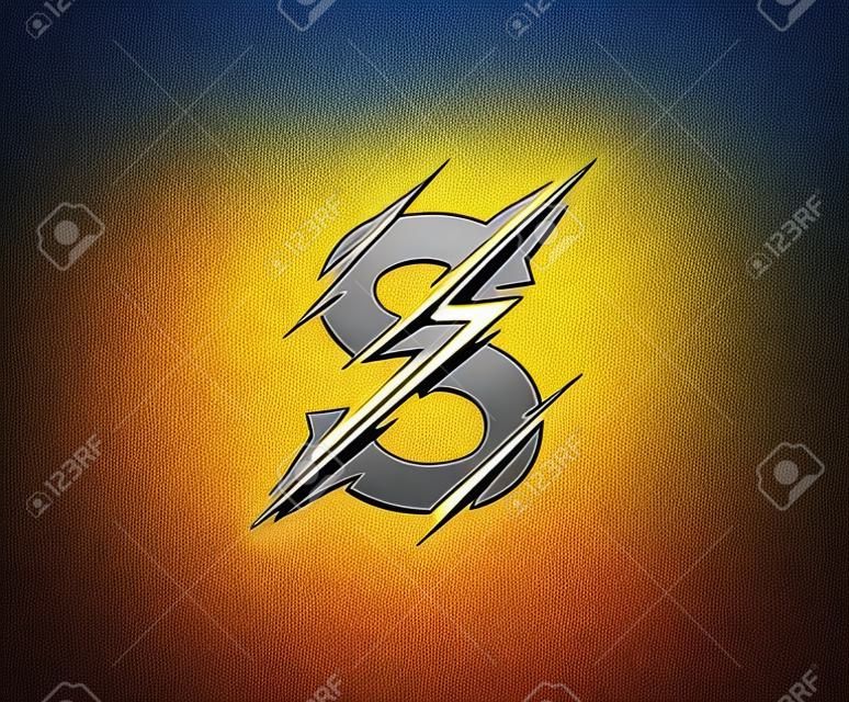 Buchstabe S Blitz Symbol Logo