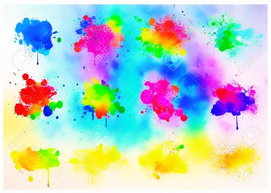 Kolorowe splatters farby