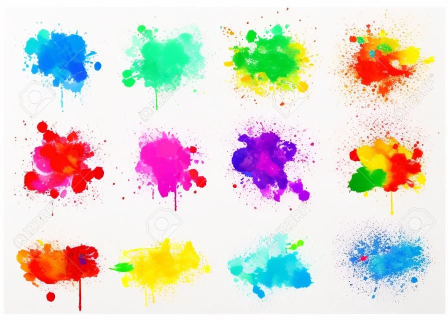 salpicaduras de pintura de colores