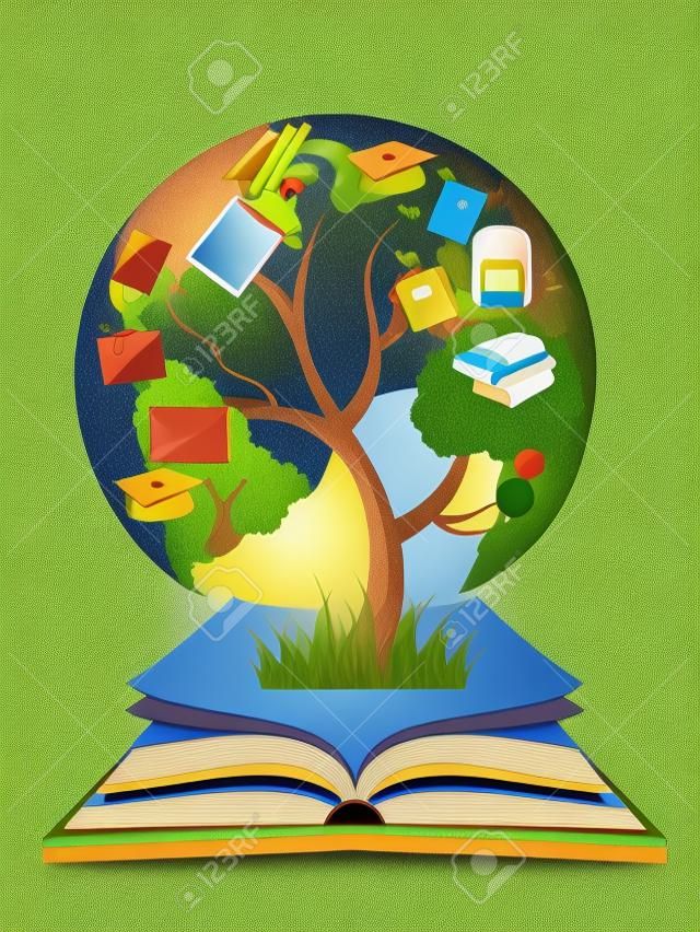 ejemplo de árbol de la educación en el libro