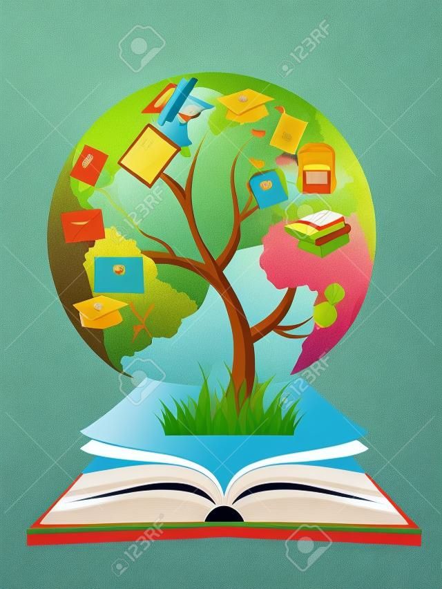 ejemplo de árbol de la educación en el libro
