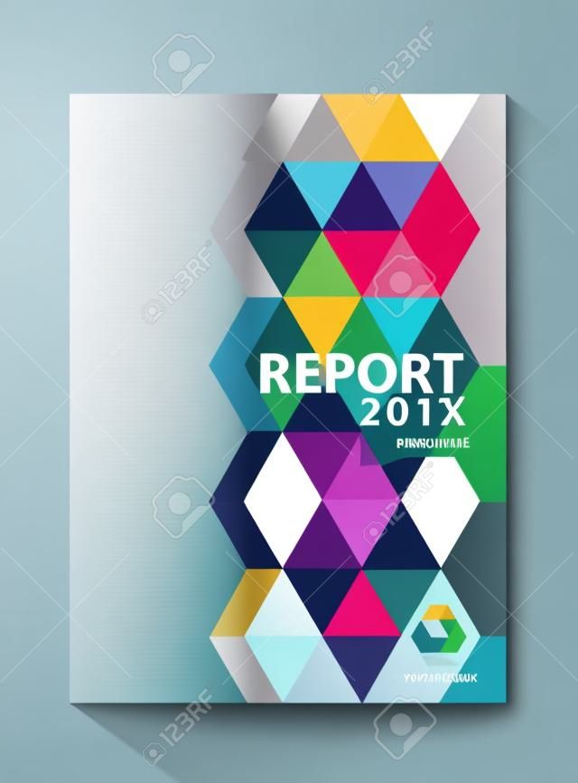 Relazione annuale Progetto di copertina vettoriale