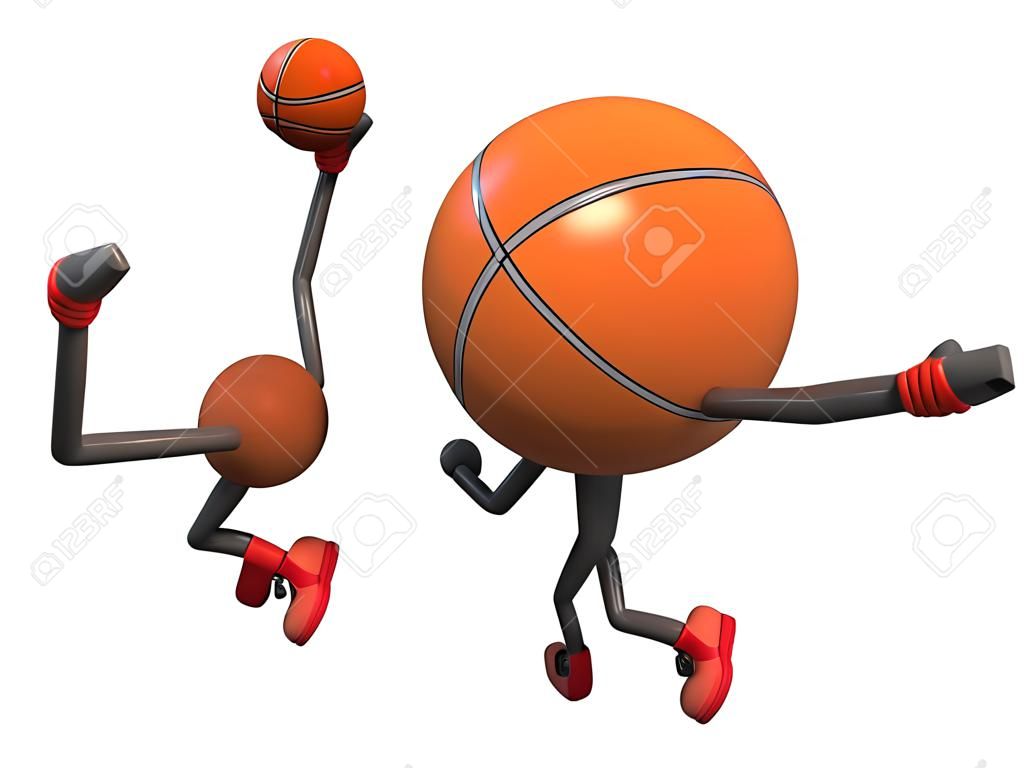 KoszykÃ³wka znak Slam Dunk ilustracji modelu 3d