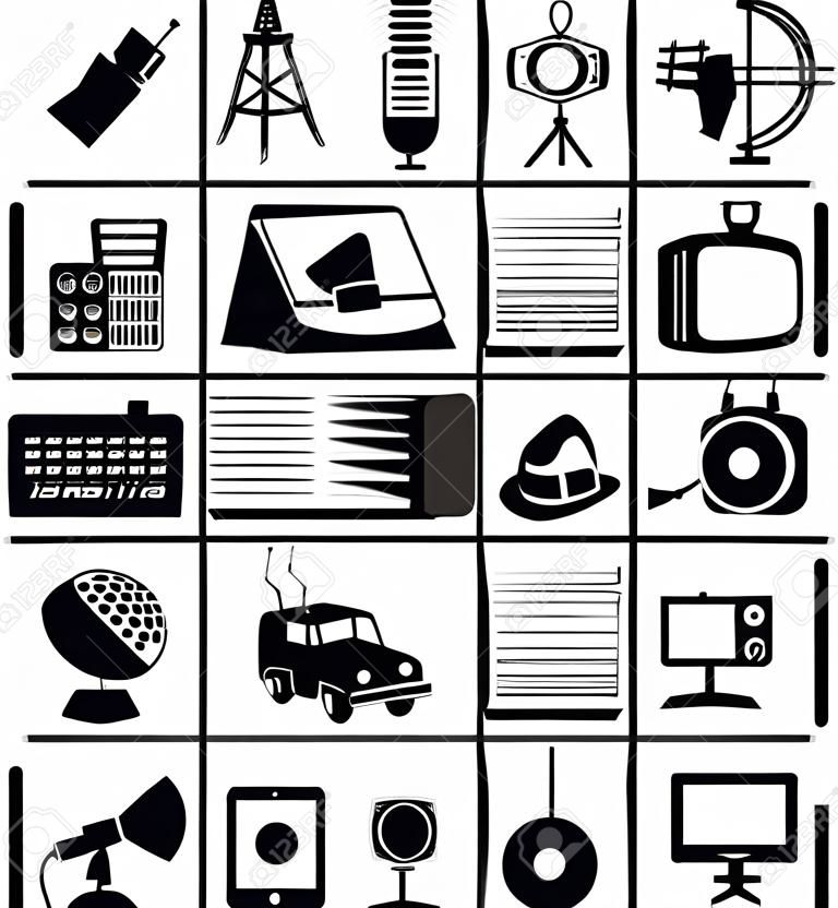 Mass media related icons