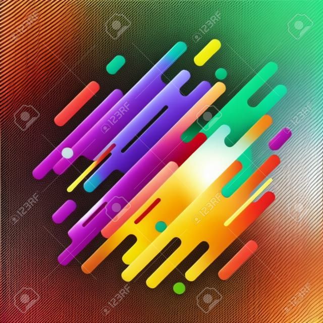 Modern abstract geometric background with various rounded linear figures.