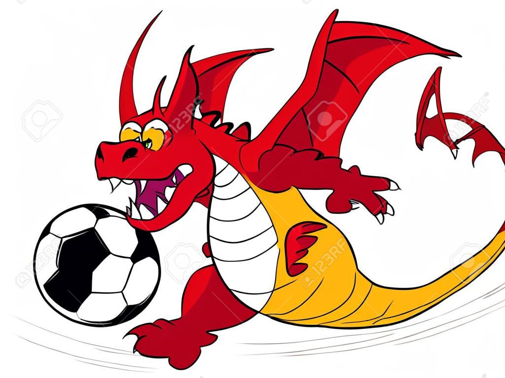 Un ejemplo de un futbolista del dragón