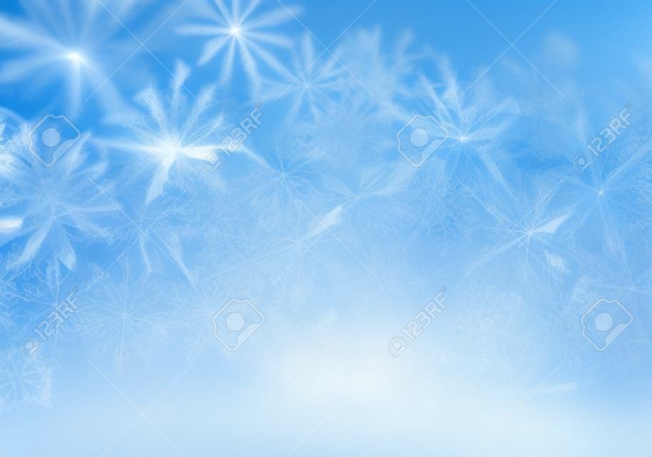 Winterblauw ijs vorst achtergrond