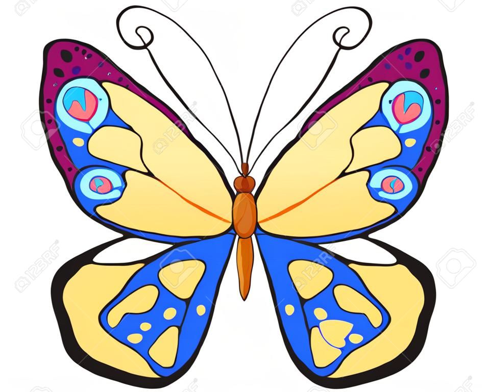 Dekorasyon tasarımı için parlak kelebek