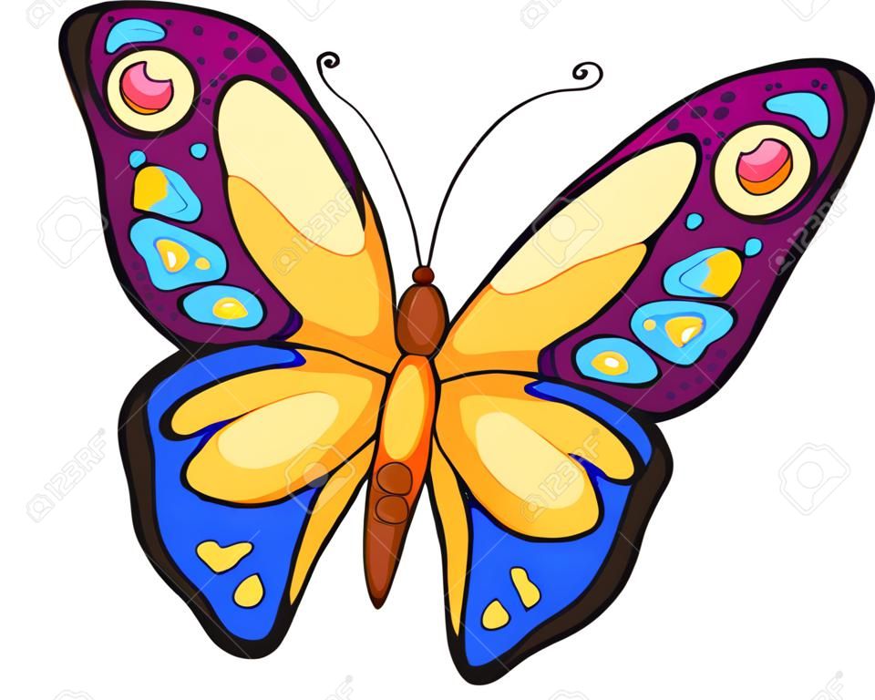 鮮豔的蝴蝶裝飾設計