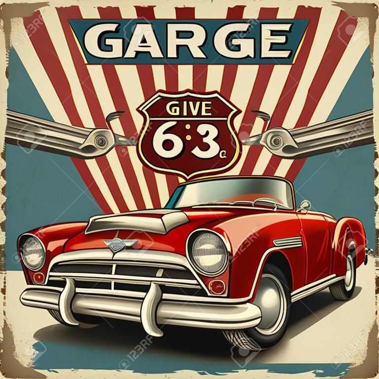 Rétro affiche de garage Vintage