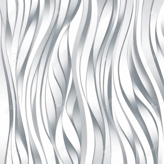 Weiße textur. wellenförmige hintergrund. inter wanddekoration. 3d-vektor-zwischenwandplatte muster. vector weißen hintergrund der abstrakten wellen.