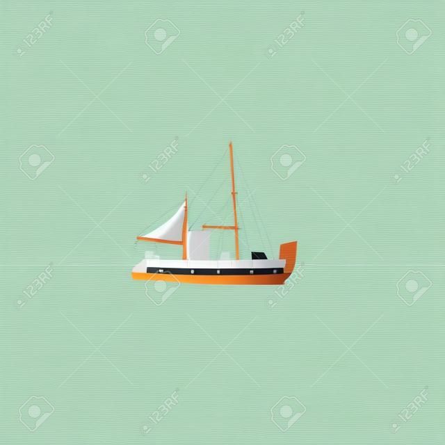 Petit bateau. Conception de style minimaliste