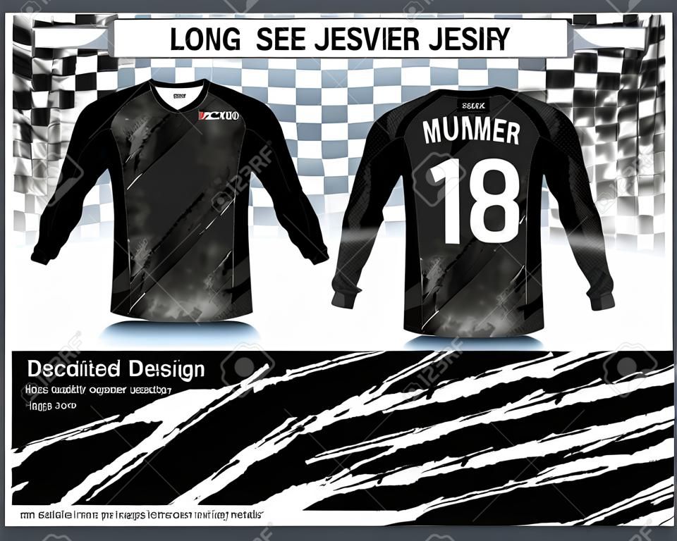 Long sleeve soccer jerseys shirts template