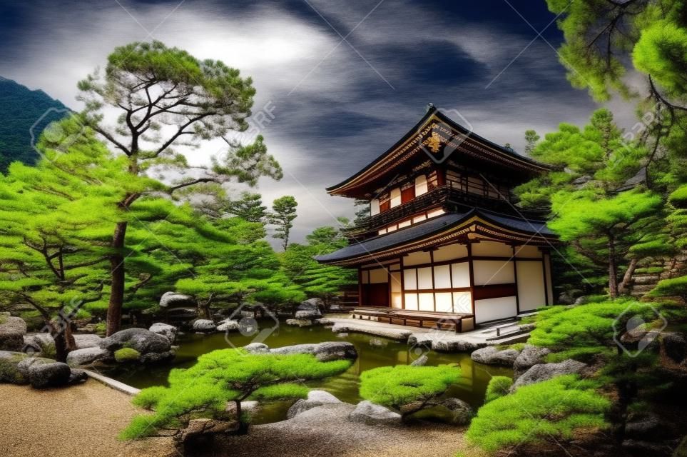 Ginkaku-ji, the "Temple of the Silver Pavilion," is a Zen temple in the Sakyo ward of Kyoto, Japan