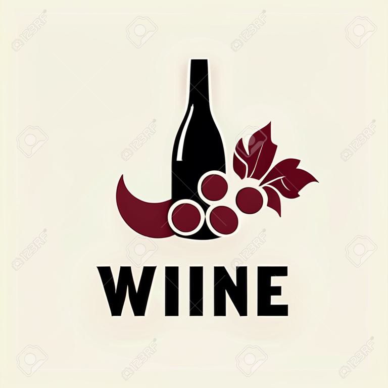 Modern wine vector logo sign for tavern, restaurant, house, shop, store, club and cellar isolated on light background. Premium quality vinery logotype illustration. Fashion brand badge design template.