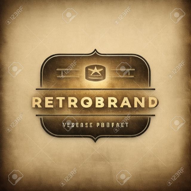 Retro Vintage Insignia veya Logotype Vektör tasarım öğesi, iş işareti şablonu.