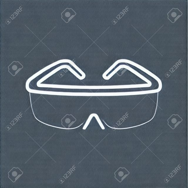 Veiligheidsbril vector pictogram. Bouw, reparatie en bouw. Grafiek symbool voor uw website ontwerp, logo, app, UI
