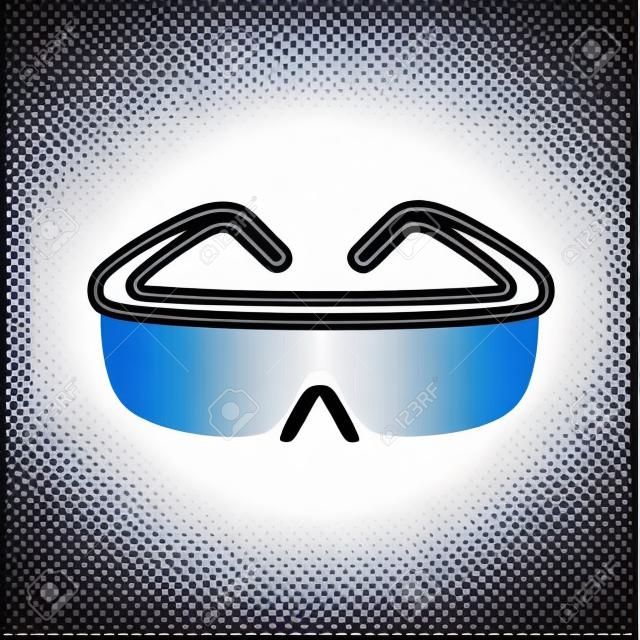 Veiligheidsbril vector pictogram. Bouw, reparatie en bouw. Grafiek symbool voor uw website ontwerp, logo, app, UI