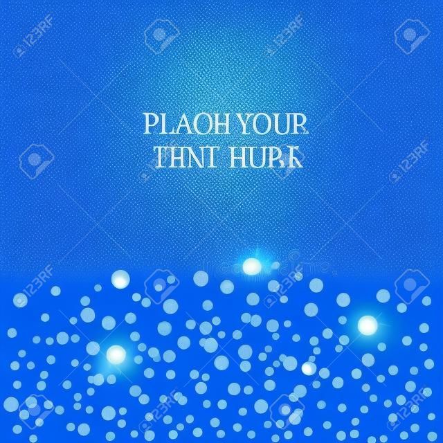 Scattering Of Shining Diamonds On Blue Background.