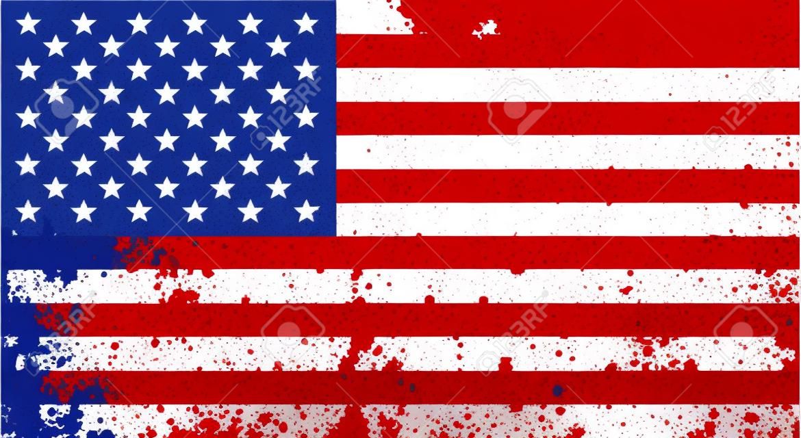 Bandera de Estados Unidos inusual. Imagen vectorial
