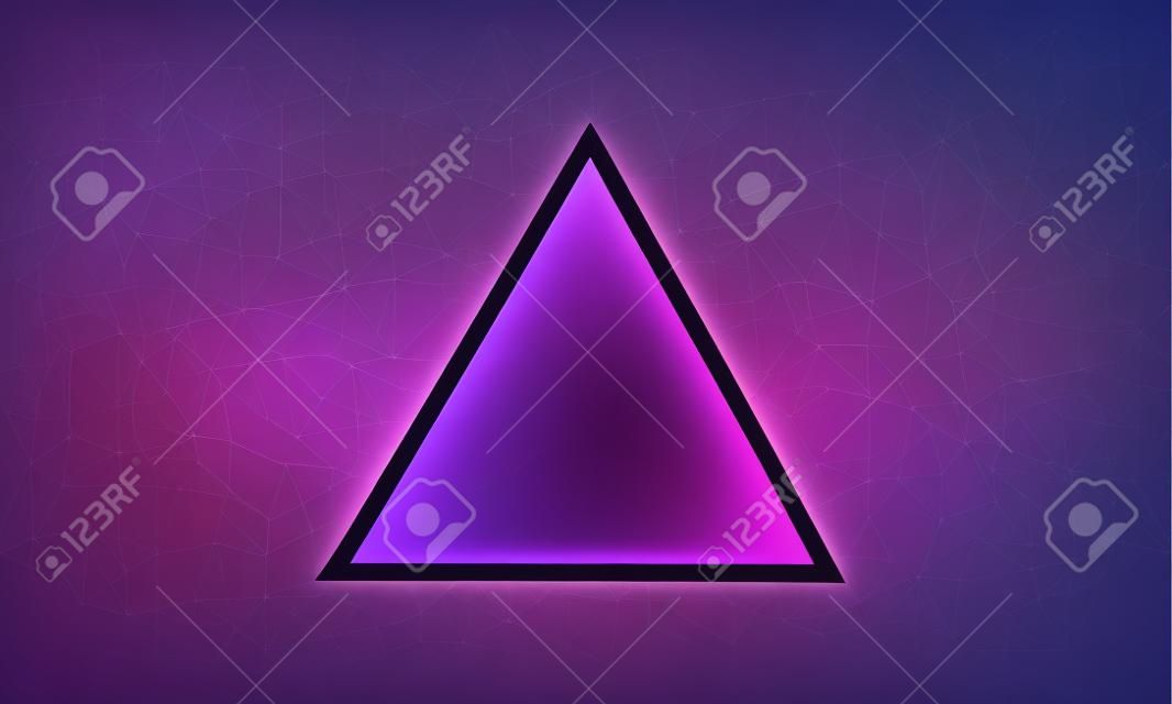 Abstract dark purple polygon triangles shape pattern on background. Illustration Vector design digital technology concept.