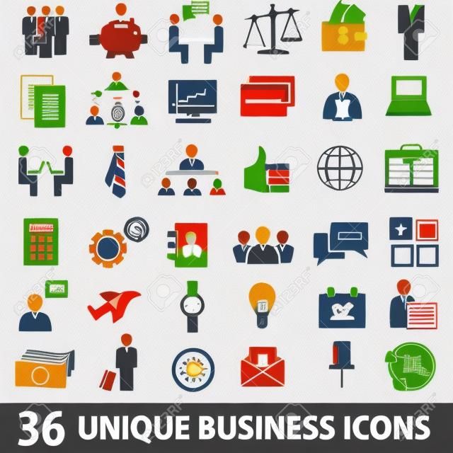 Conjunto de 36 ícones de negócios.