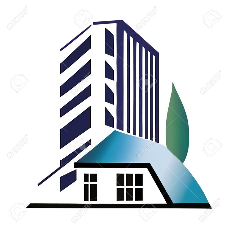 Appartement maison immobilier icône Logo Design Element