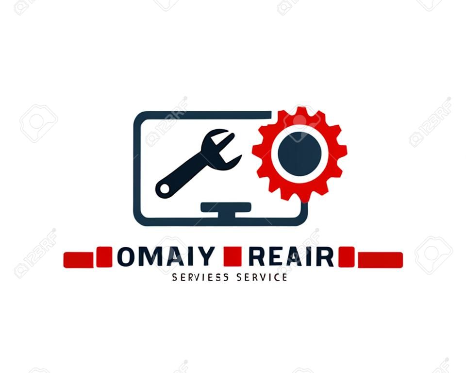 Computer Reparatur Service Logo Design Vorlage