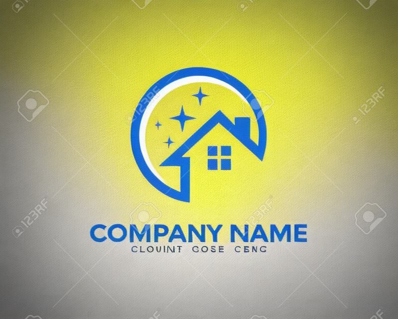 House Cleaning Service Logo Design Template