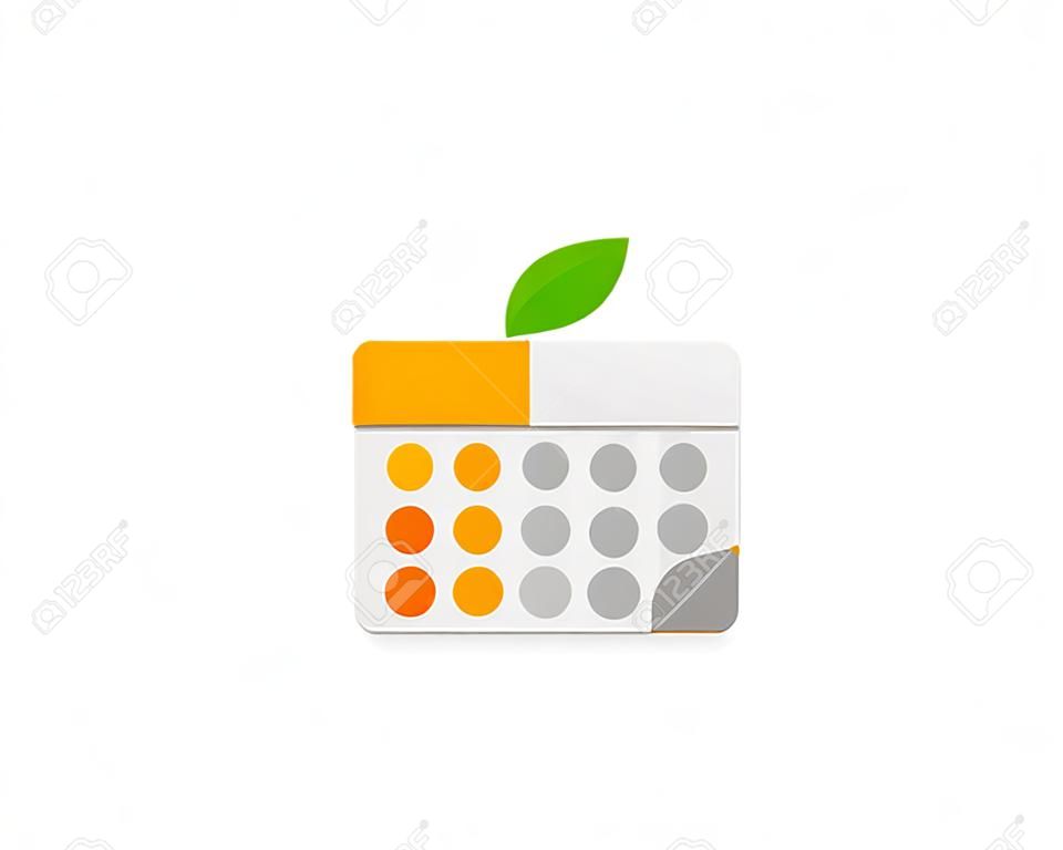 Fruit Calendar Logo Icon Design