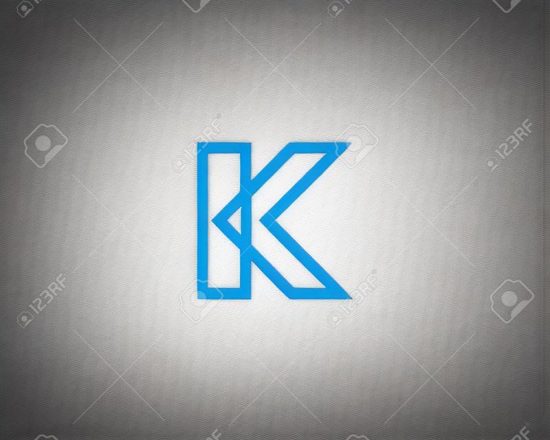 字母K圖標徽標設計元素
