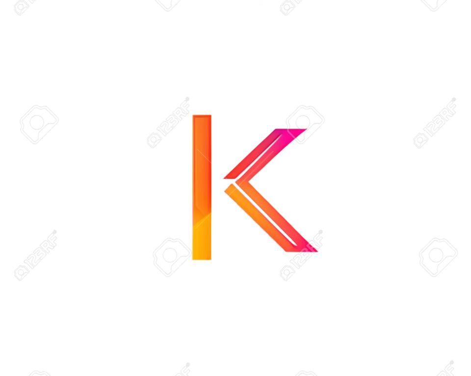 字母K圖標徽標設計元素
