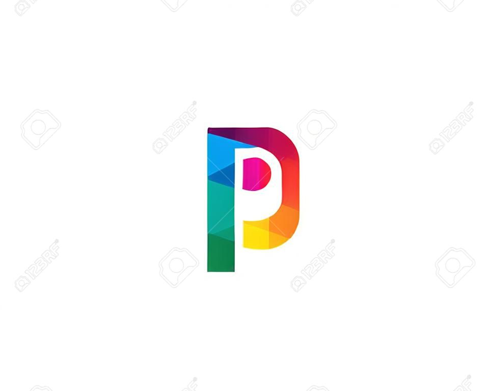 Letra P cone Design de logotipo Elemento