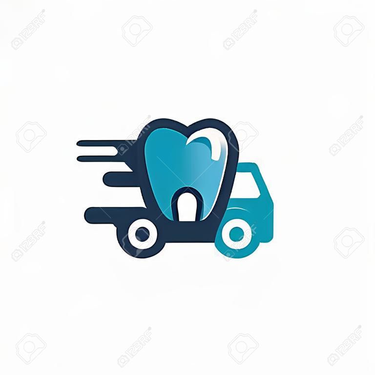 Dental Delivery Logo Icon Design