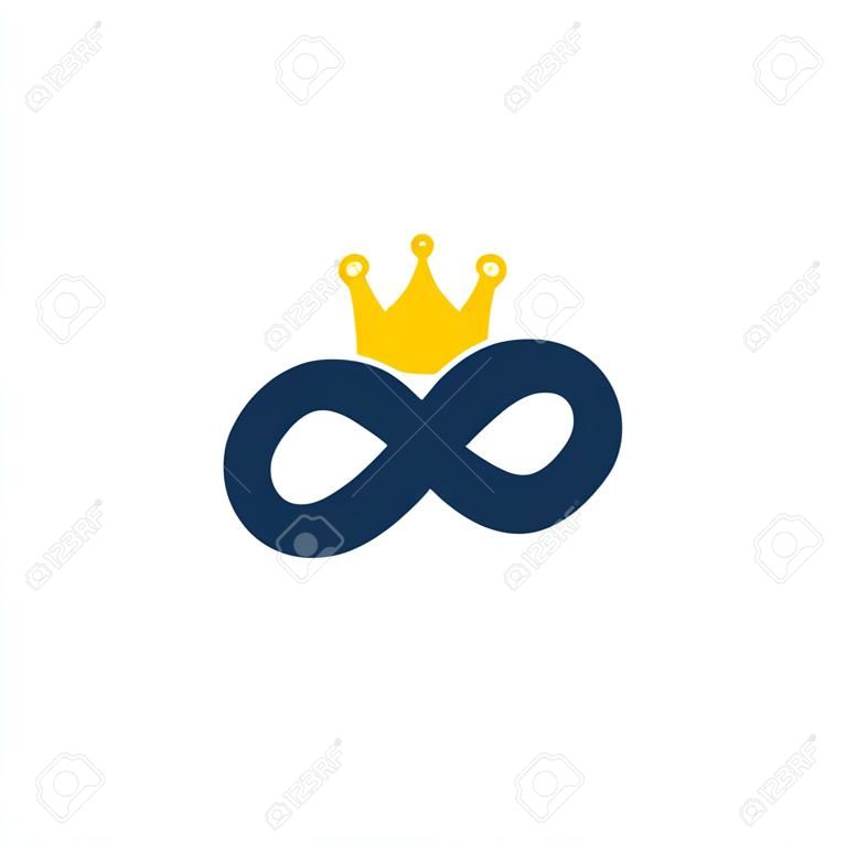 Conception d & # 39; icône King Infinity Logo