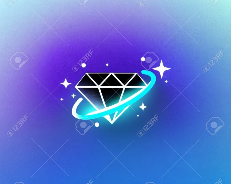 다이아몬드 플래닛 로고 아이콘 디자인