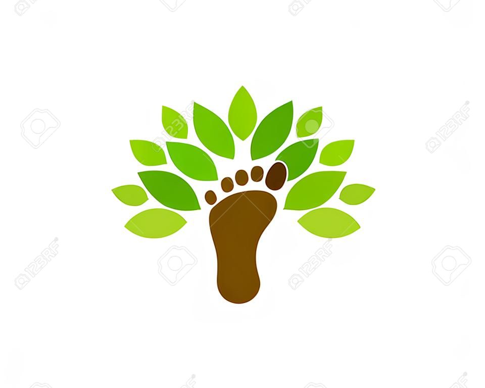 Foot Tree Logo Icon Design