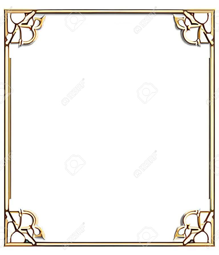 Vector illustration of art deco borders and frames. Creative pattern in the style of the 1920s for your design.
