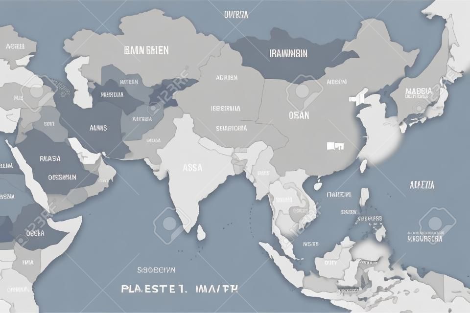 simple political map of asia