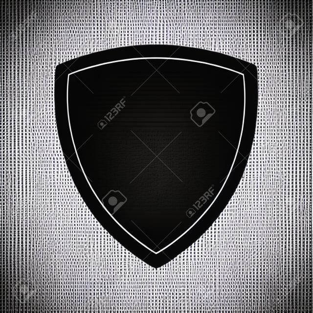 Icône de bouclier. Symbole de sécurité, de sûreté et de protection. Décrire l'élément de design moderne. Signe vectoriel plat noir simple avec des coins arrondis.