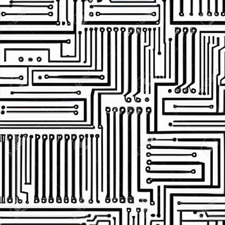 vector seamless abstract electronic background. Electronic board pattern