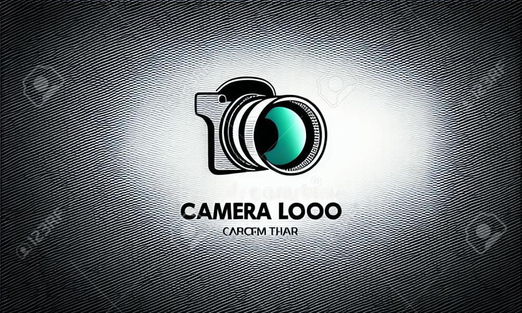 Ilustración de vector de diseño de logotipo de cámara