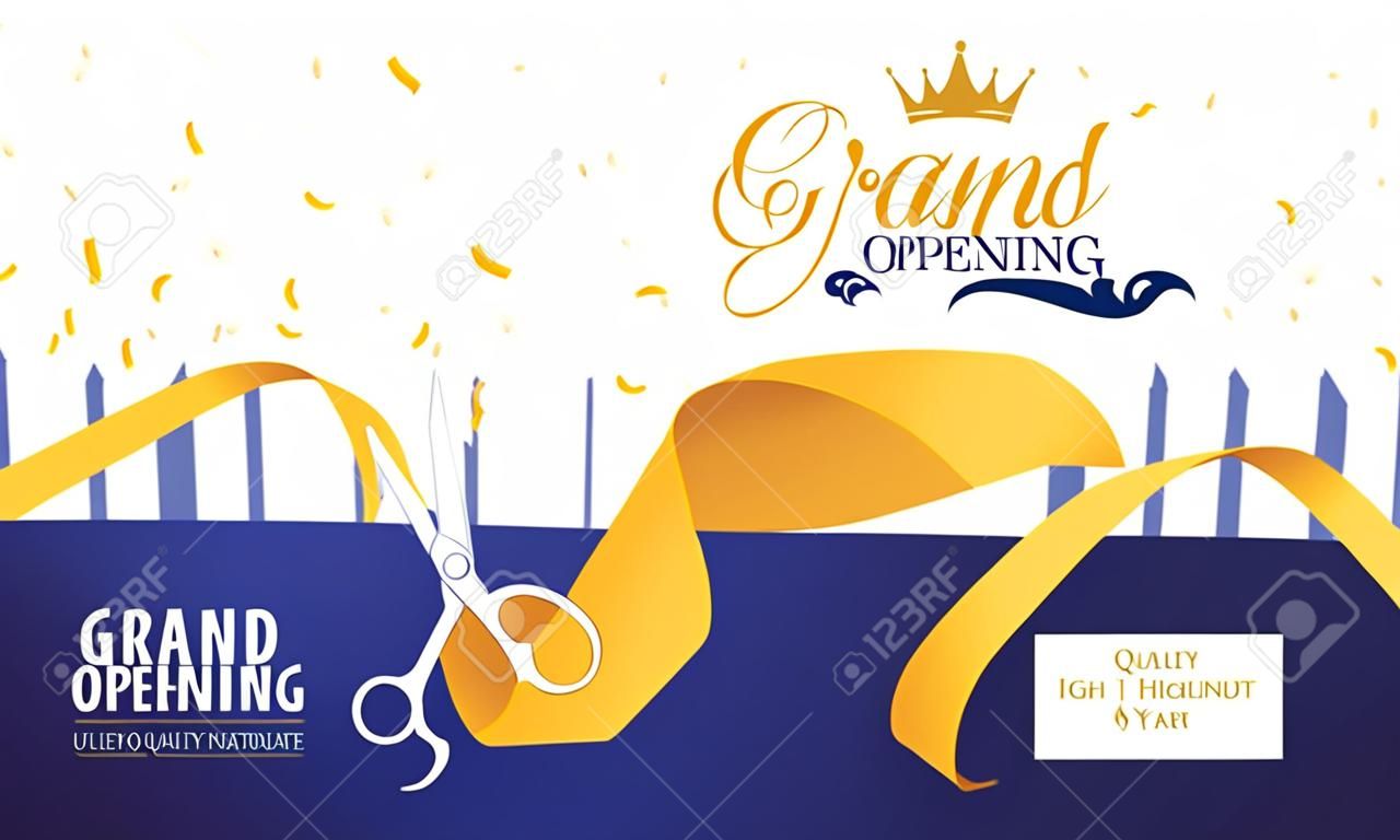 Grand opening background in flat style