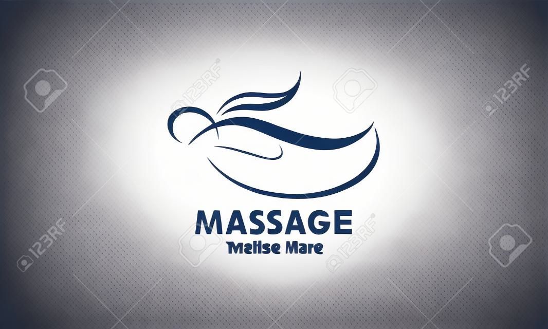 Body massage logo design vector