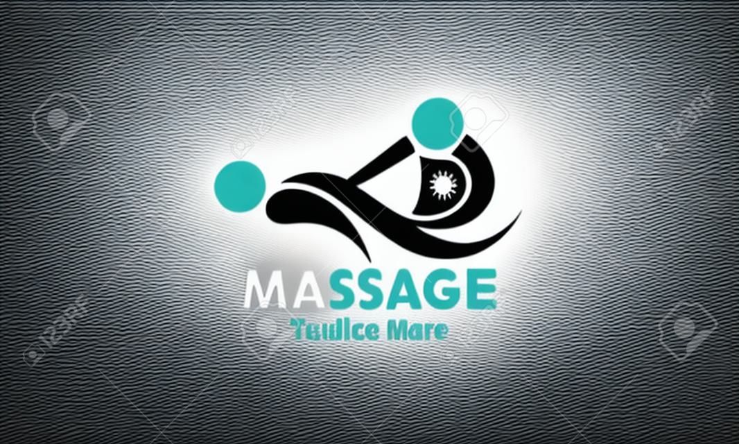 Wektor projektowania logo masażu ciała